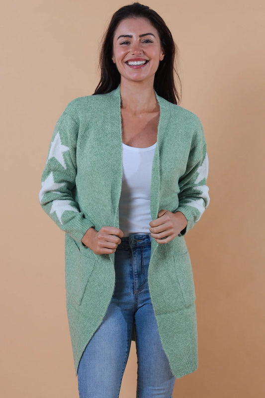 Starry cardi - Green