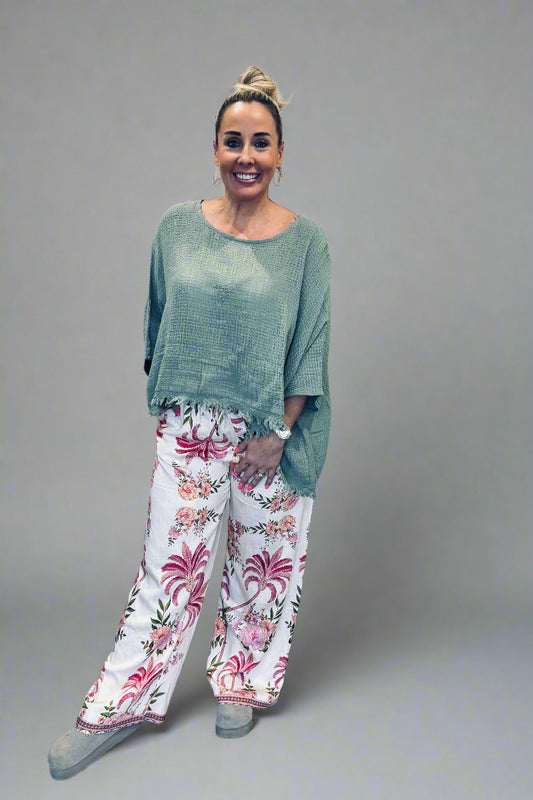Tutti Palm Pant - White