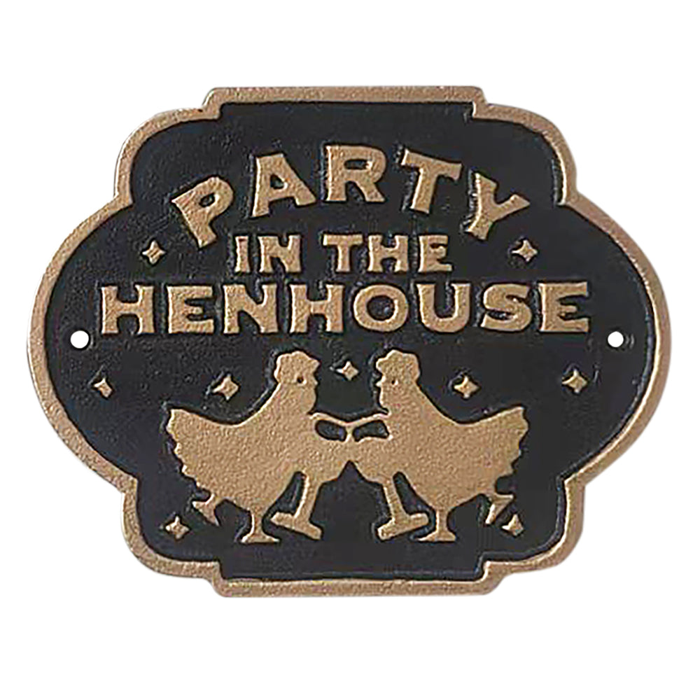 Ceramic Door Sign - Party In The Henhouse