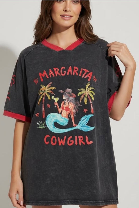 Frankie Margarita Tee- Black
