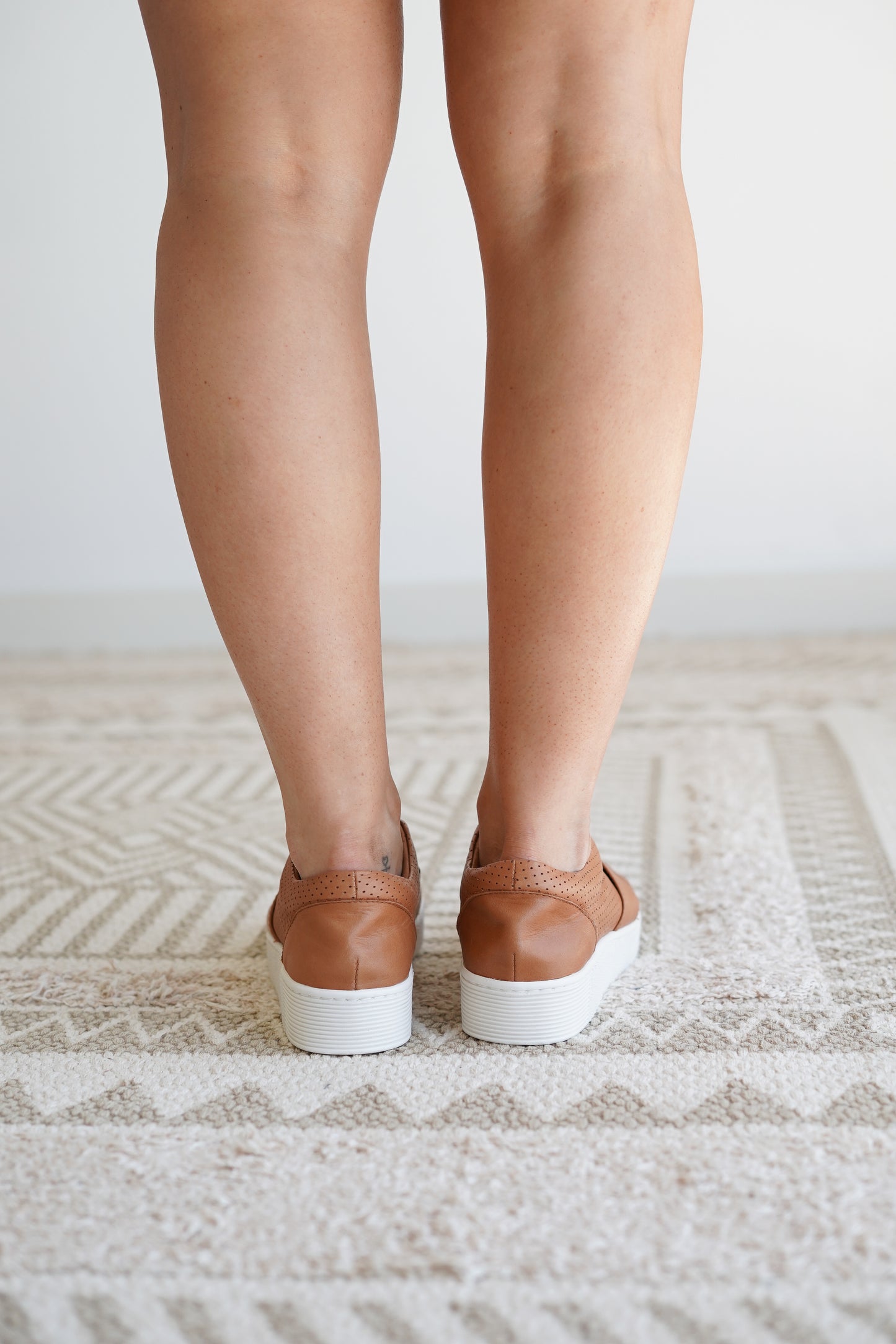 Alexa Leather Slip On- Tan