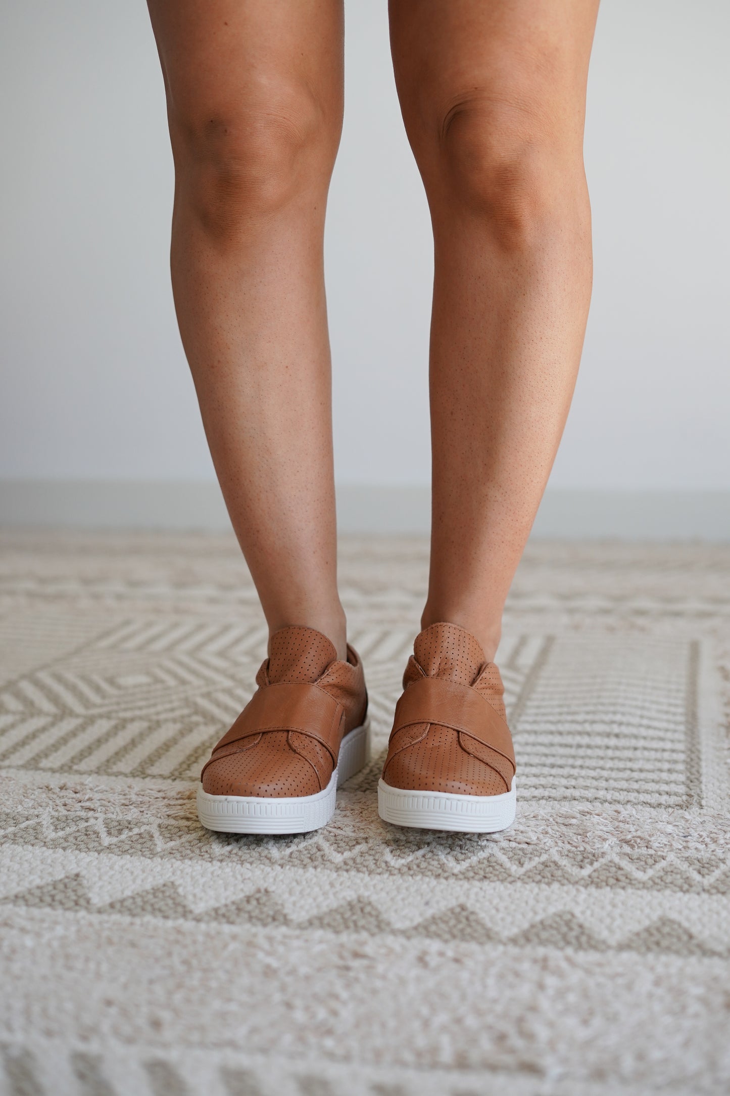 Alexa Leather Slip On- Tan