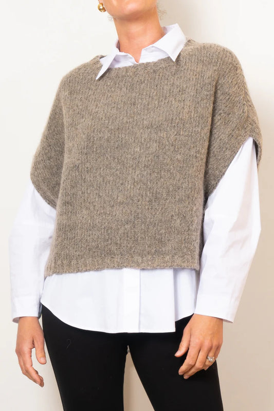 Alpaca Wool Pullover - Coffee