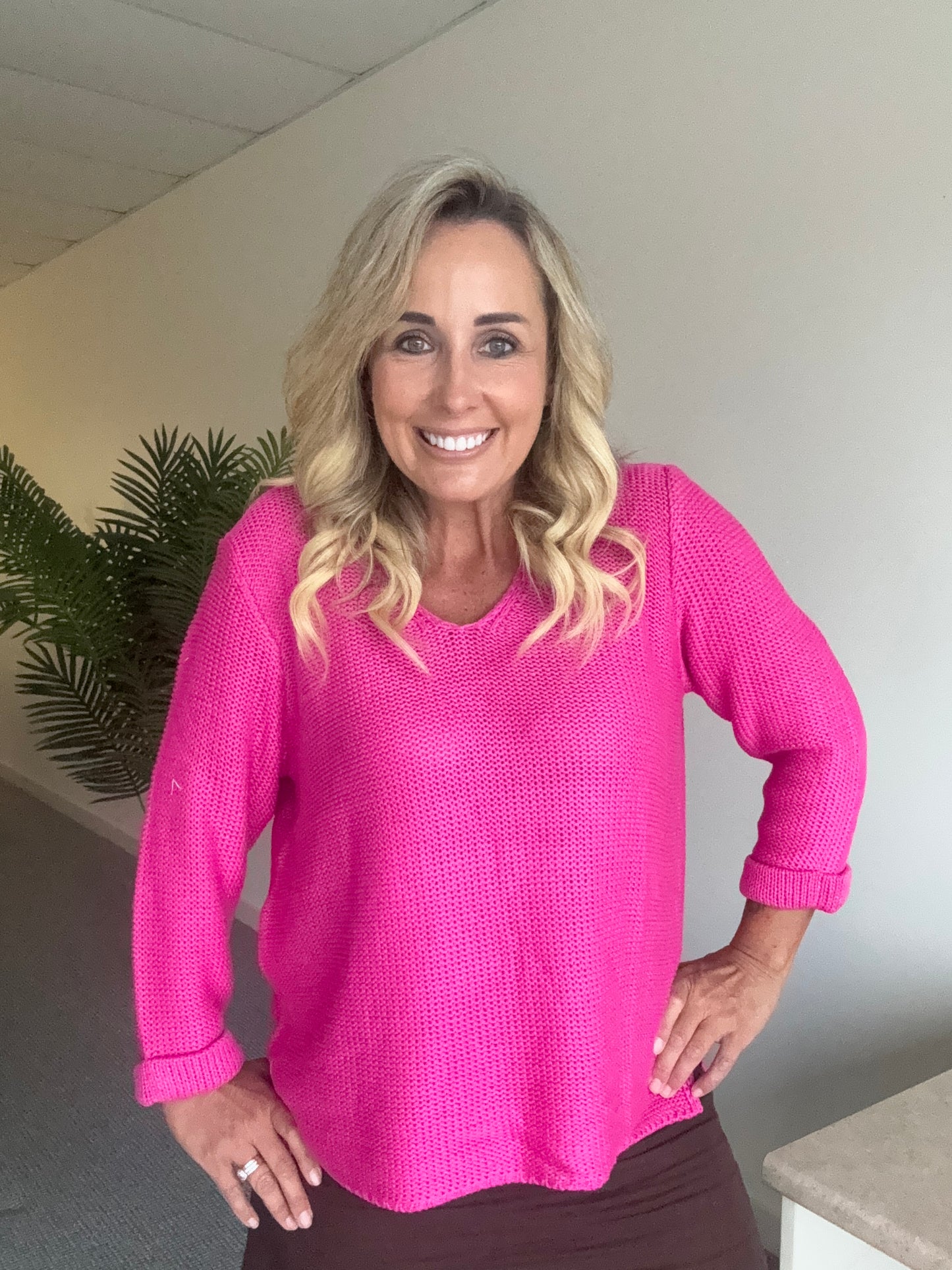 Cindy Knit - Hot Pink