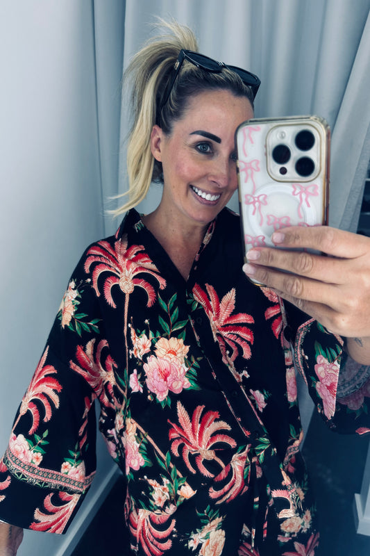 Tutti Palm Shirt - Black