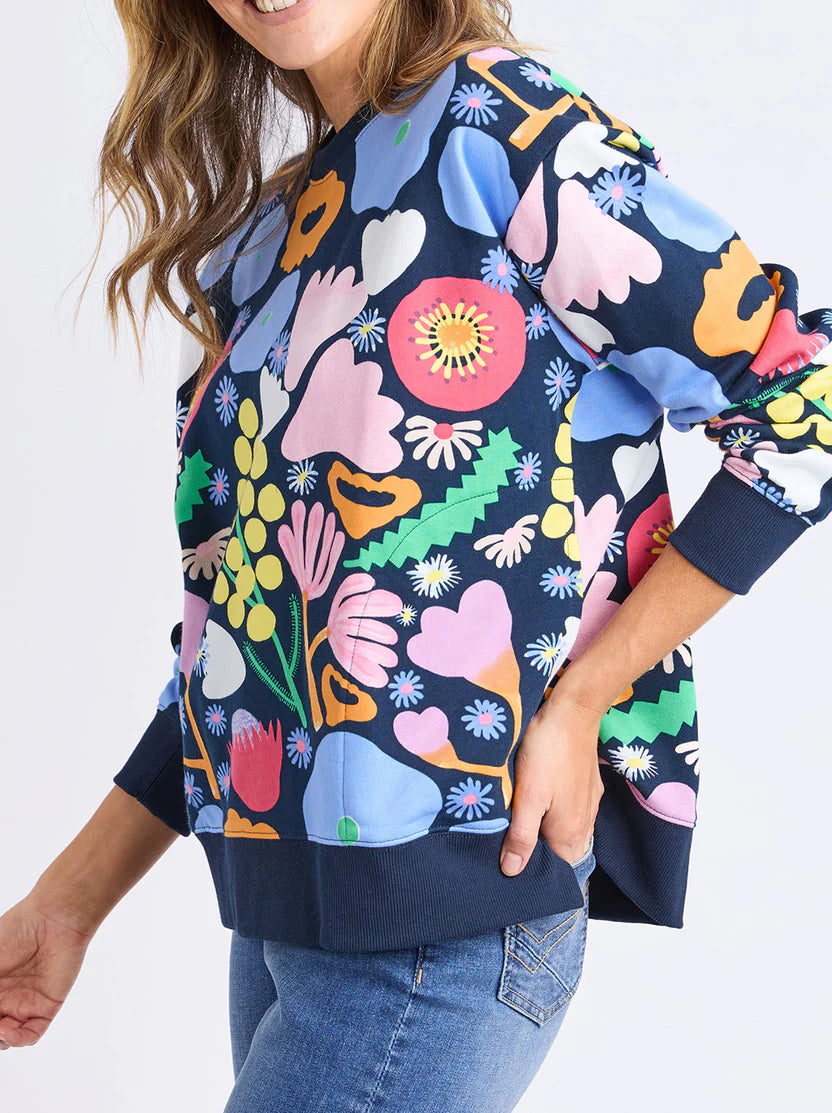Flower Medly Crew- Multi