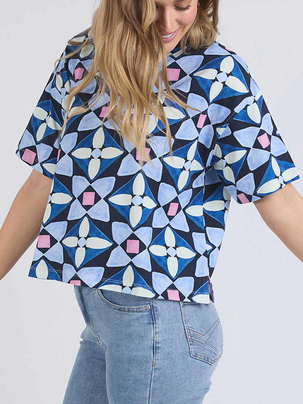 Painted Tile Tee- Geo Print