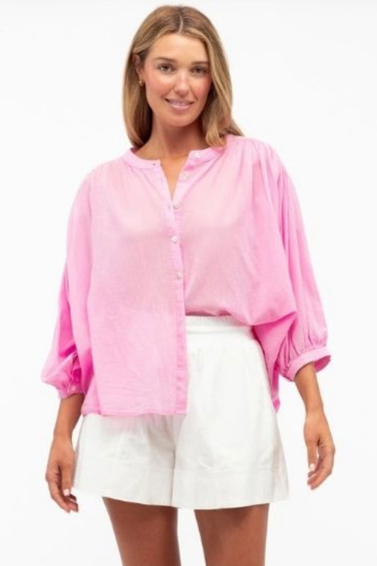 Ellie Oversized Shirt - Pink