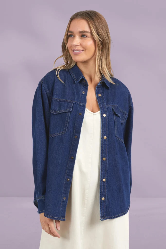Daisy Overshirt - Dark Blue Denim