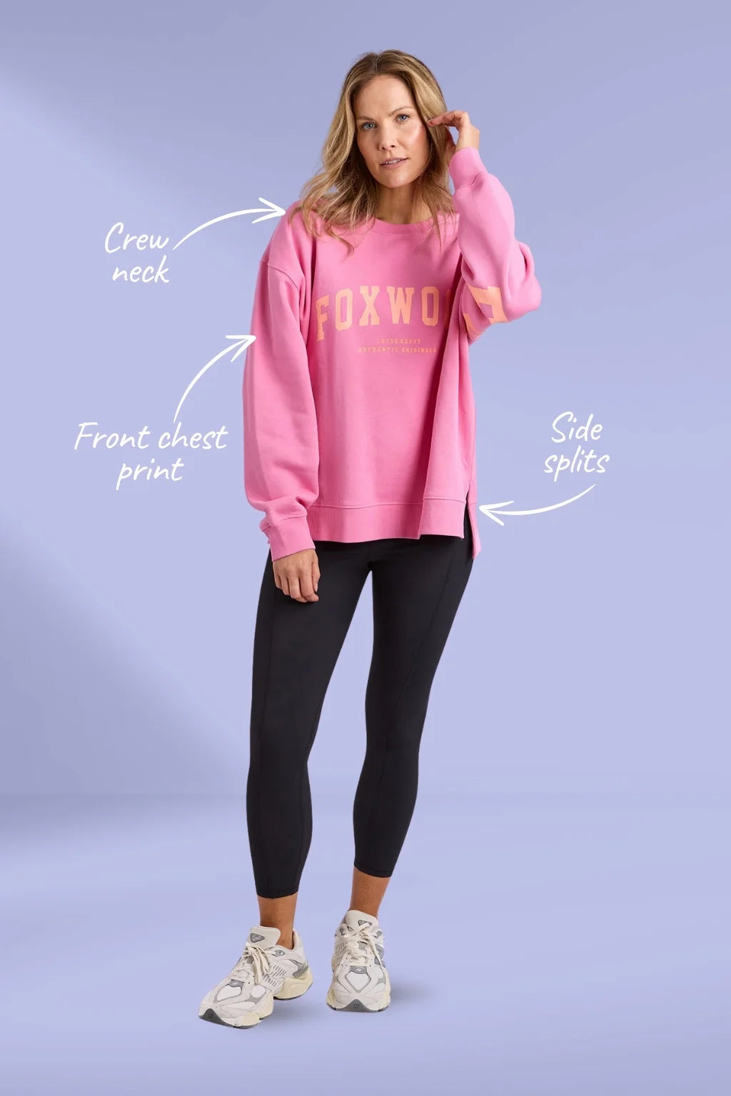 Interval Crew- Bubblegum Pink/ Neon Orange