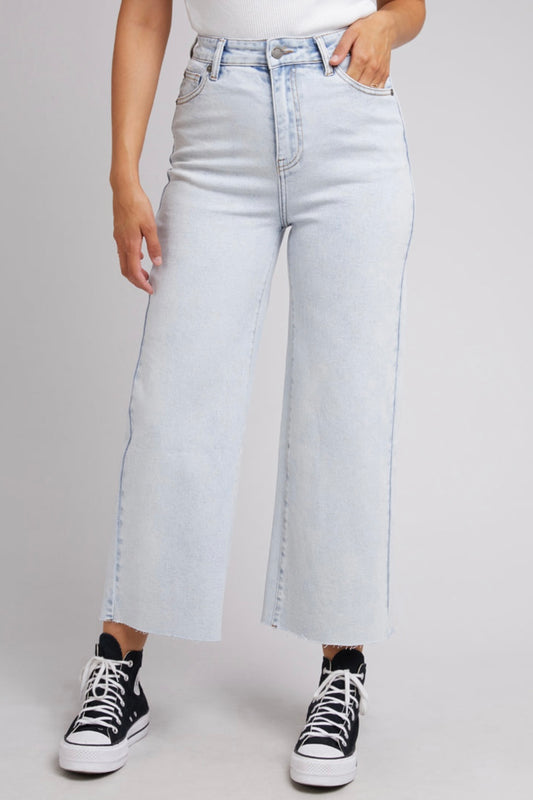 Charlie High Rise Wide Leg Jean- Bleach