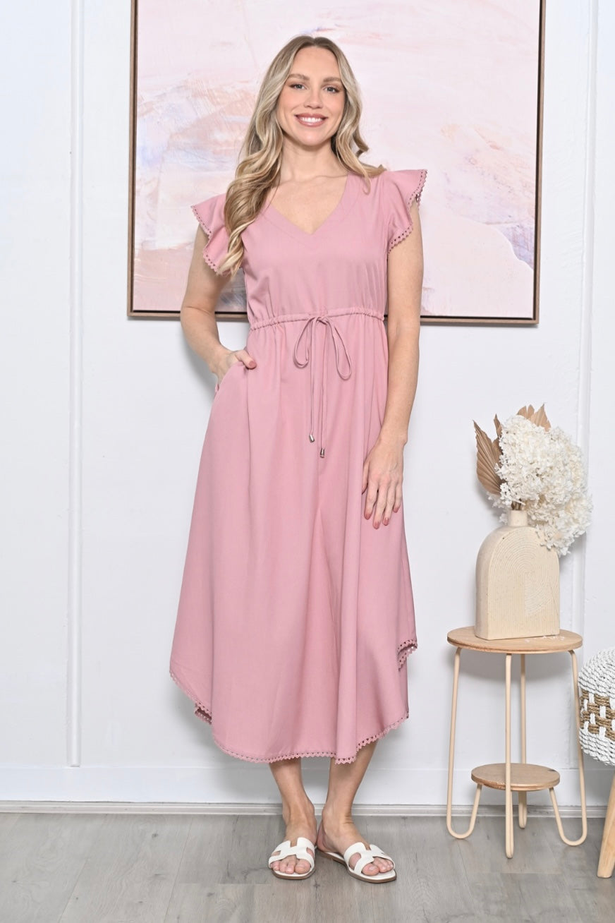 Acacia Dress- Dusty Pink