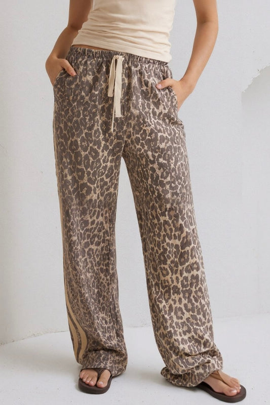 Leopard Racer Jean - Brown