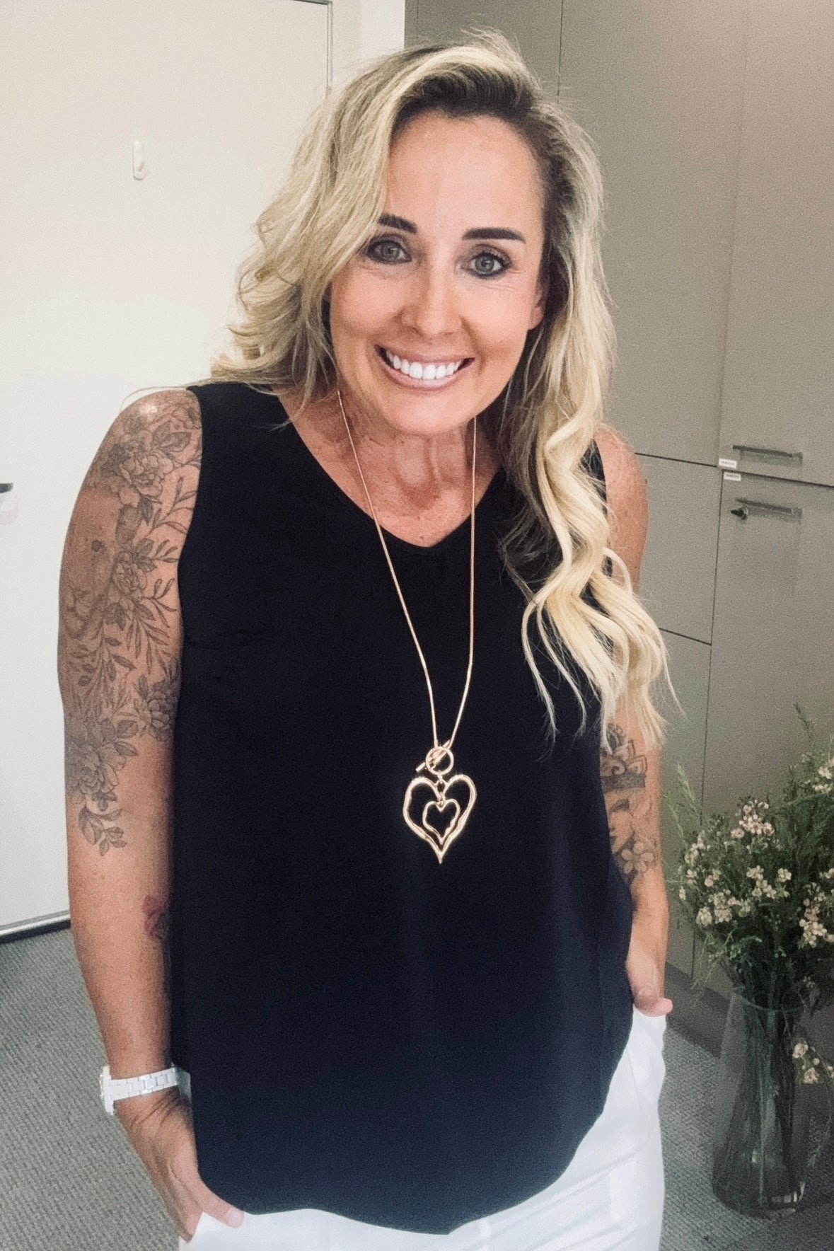 Loose Dressy Tank- Black