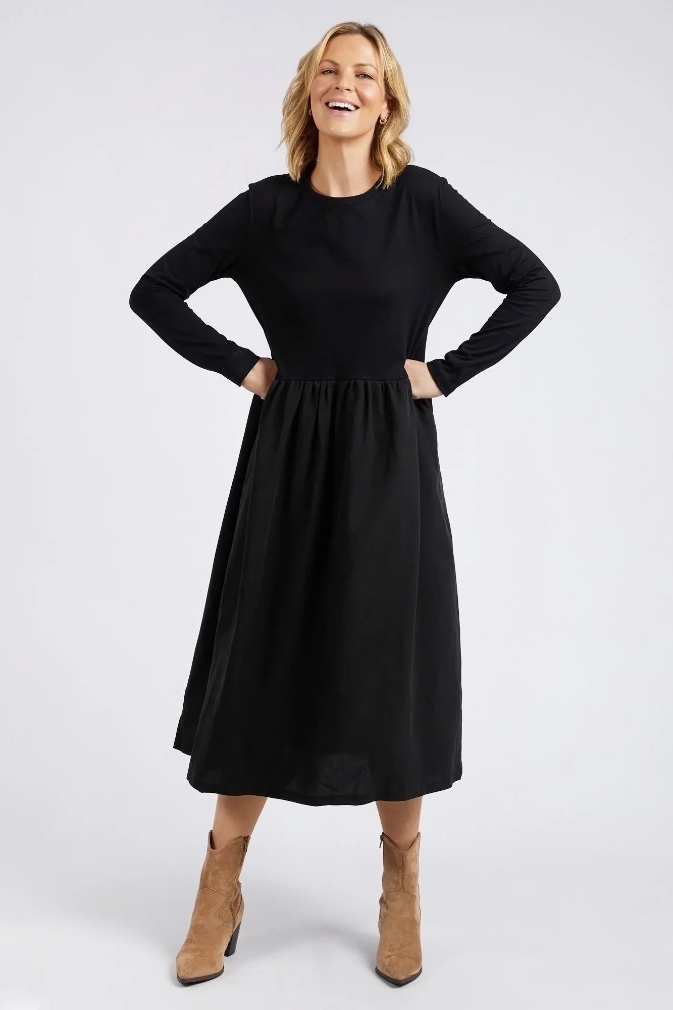 Parker L/S Dress- Black