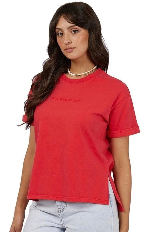 Washed Tee - Red