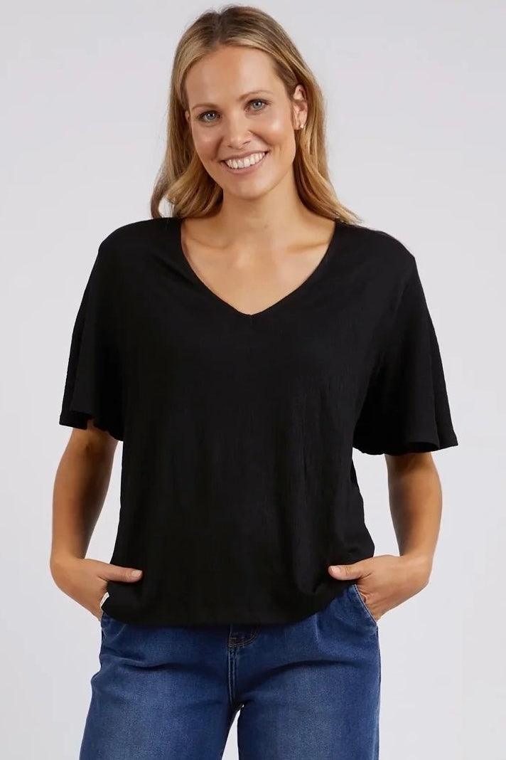 Pearl S/S Top- Black