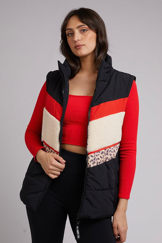 Jordan Puffer Vest - Black/Red