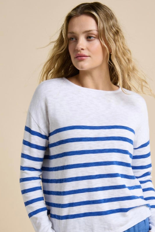 Bobbie Top- Blue Stripe