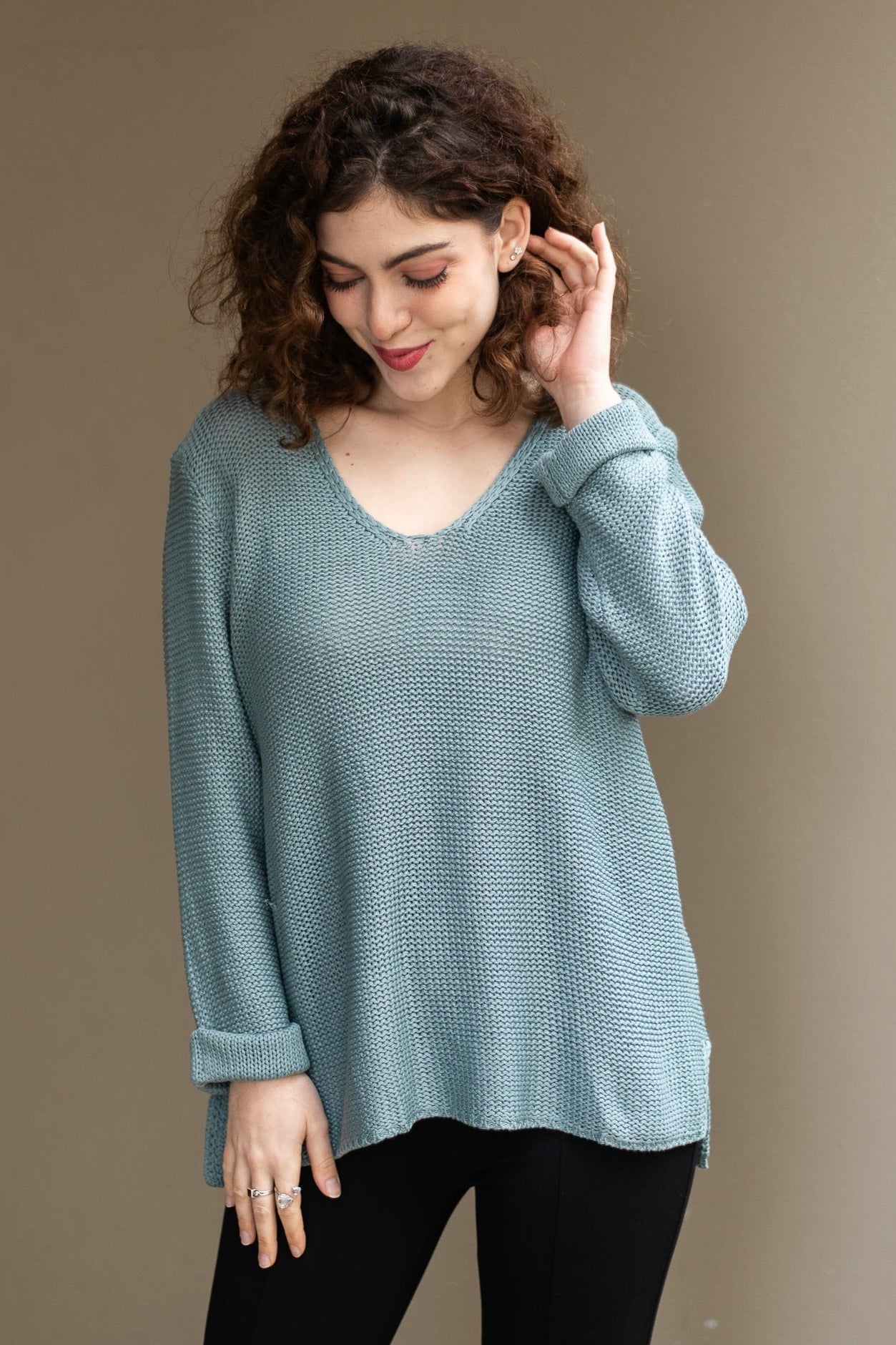 Cindy Knit - Sage Teal