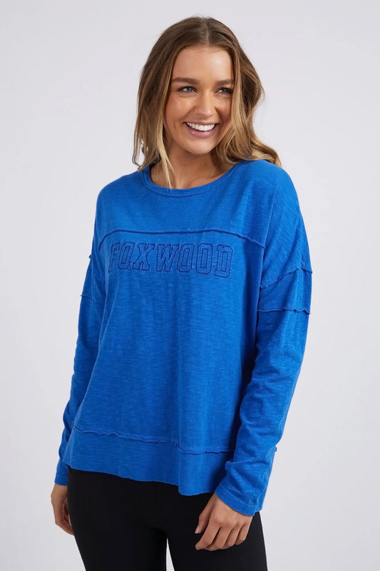 Foxwood Throw On Tee- Blue