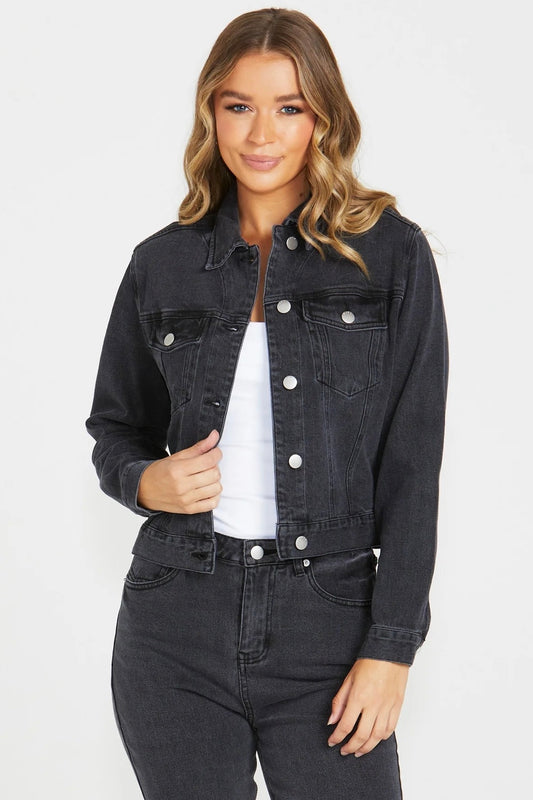 Darcy Denim Jacket - Washed Black