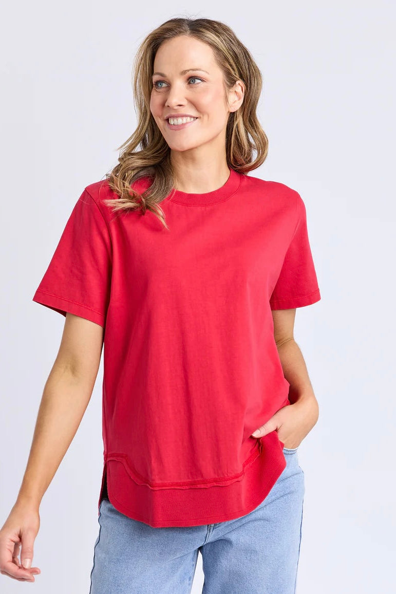 Farrah Tee- Crimson