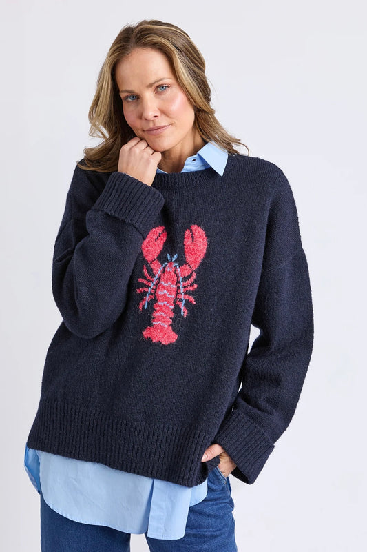 Elm Lobster Knit - Navy