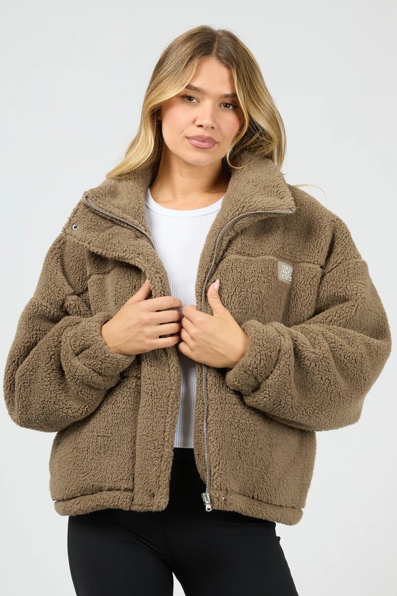 Cosy Club Teddy Jacket - Taupe