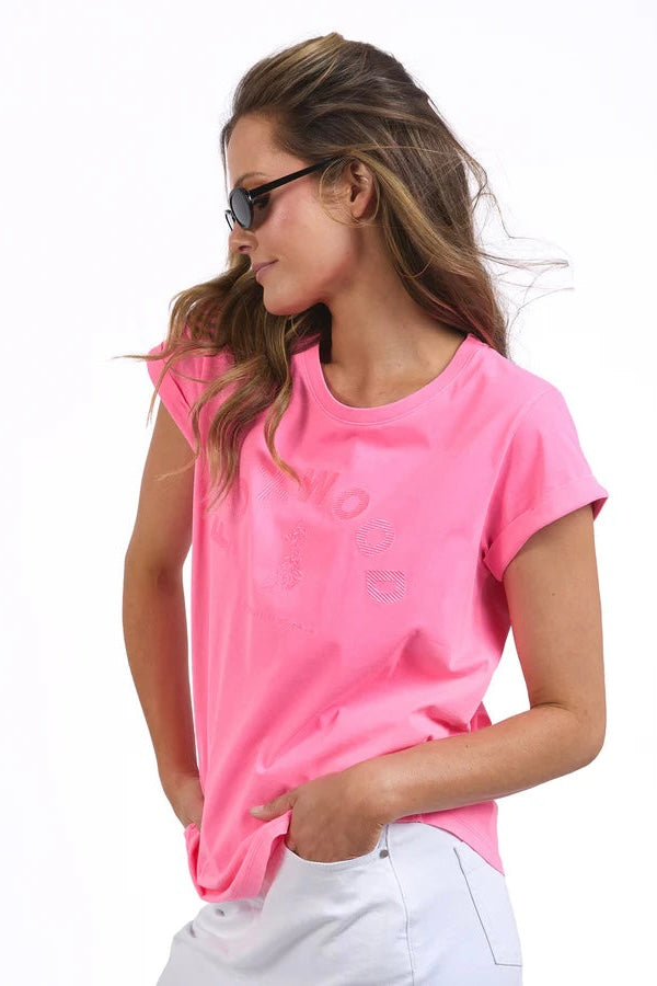 Effortless Tee - Neon Rose