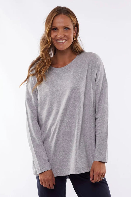 Society L/S Tee- Grey Marle