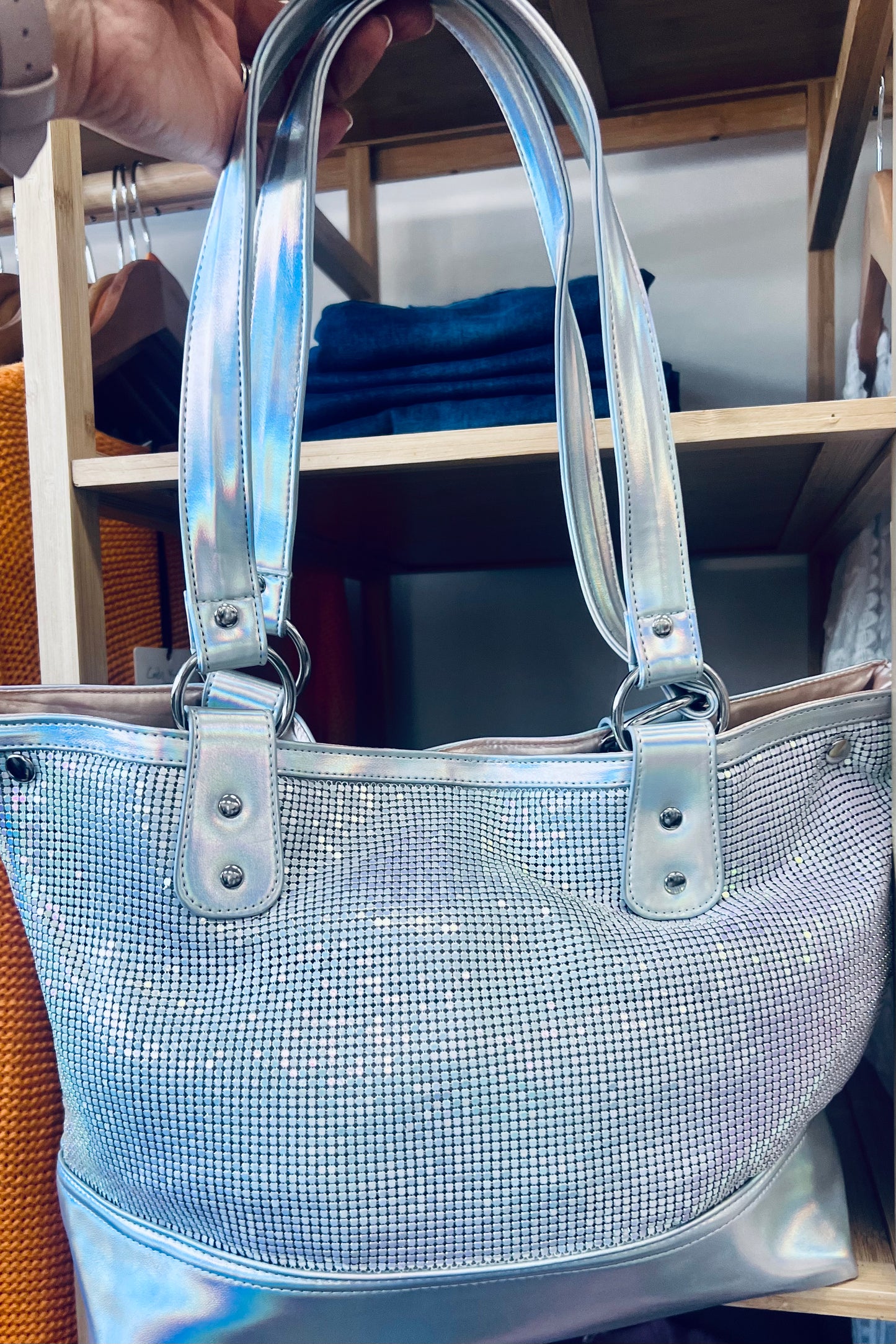 Valerie Bling Bag- Silver