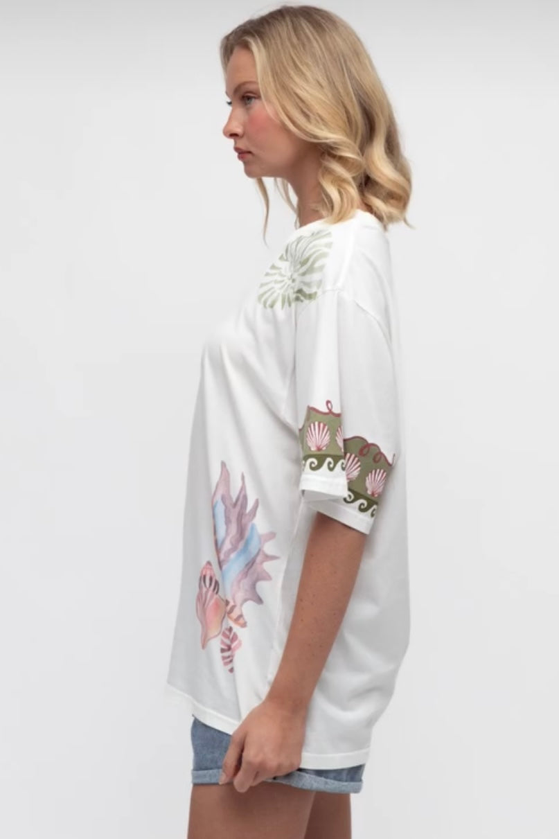 Shell Tee - White