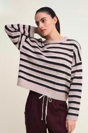 Emily Knit - Tan/Choc/Ivory