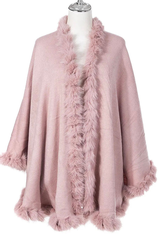 Open Poncho - Pink