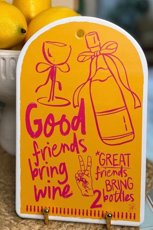 Trivet Plate - Good Friends Bring Wine