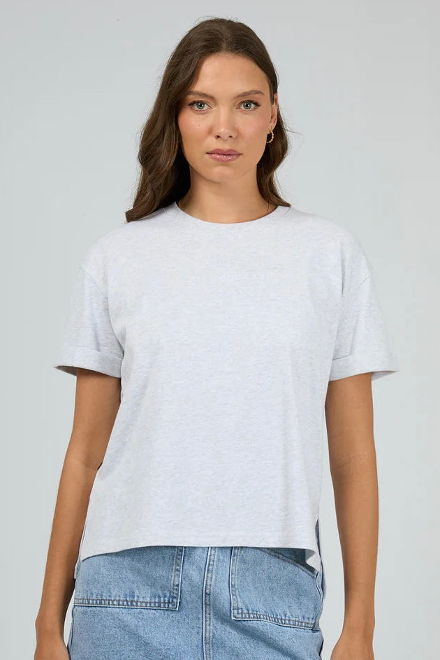 Washed Tee - Snow Marle