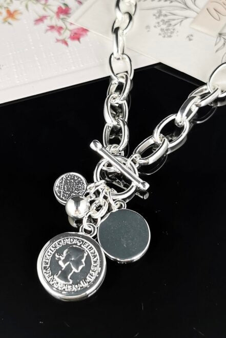 Coin Bundle Necklace - Silver
