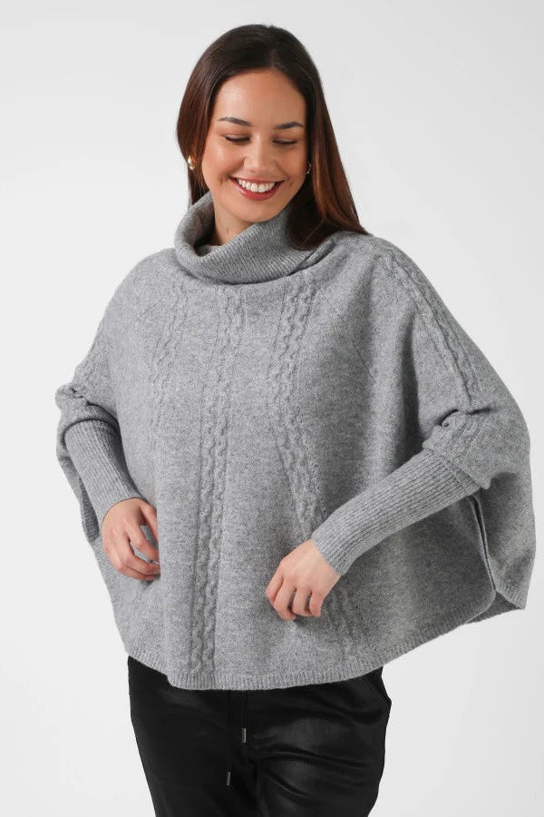 Joey Poncho - Grey Marle