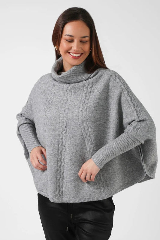 Joey Poncho - Grey Marle