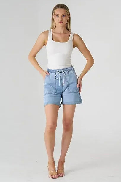 Marley Denim Short- Light Blue Wash