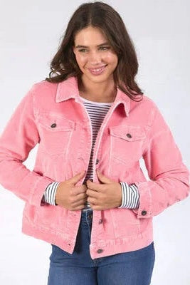 Fleur Cord Jacket - Peony Pink