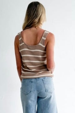 Stripe Knit Tank - Natural