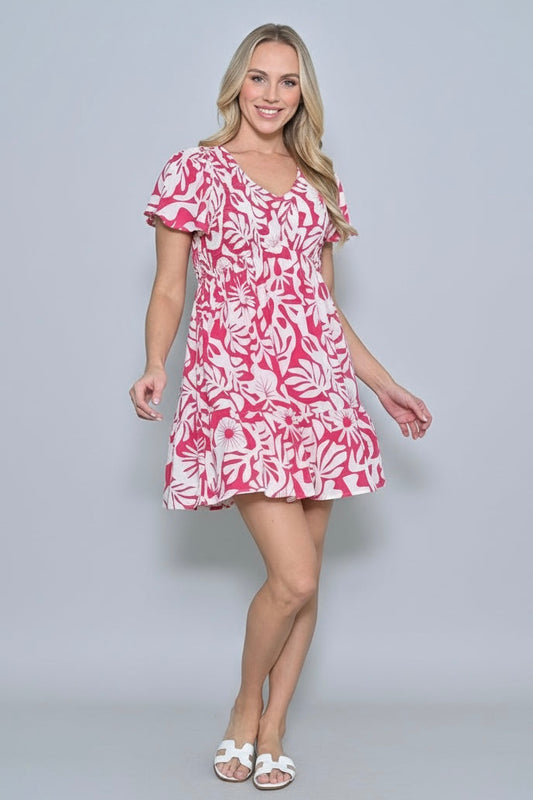 Summer Sun Dress- Hot Pink