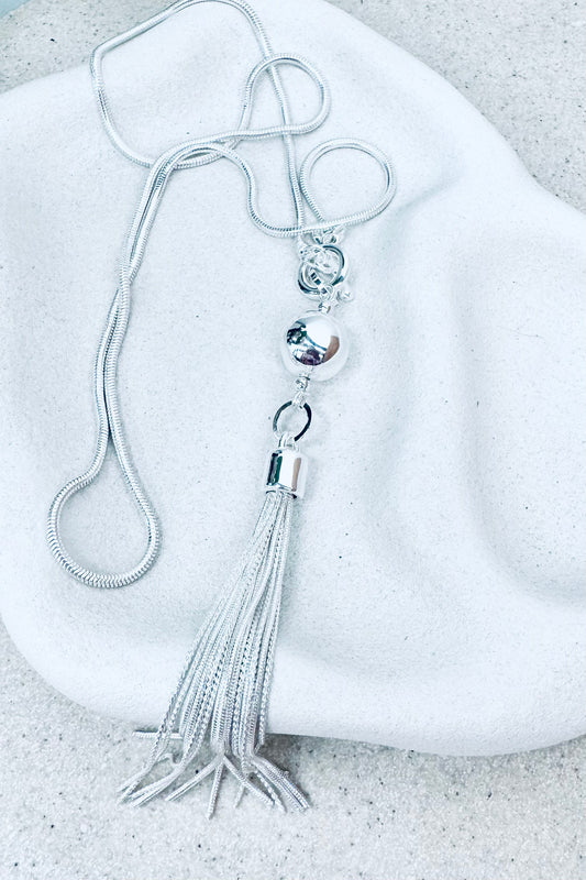 Tassle Necklace - Silver