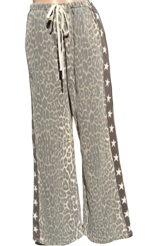 Chocolate Star Racer Jean - Leopard