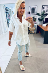 Vacation Linen Shirt - White
