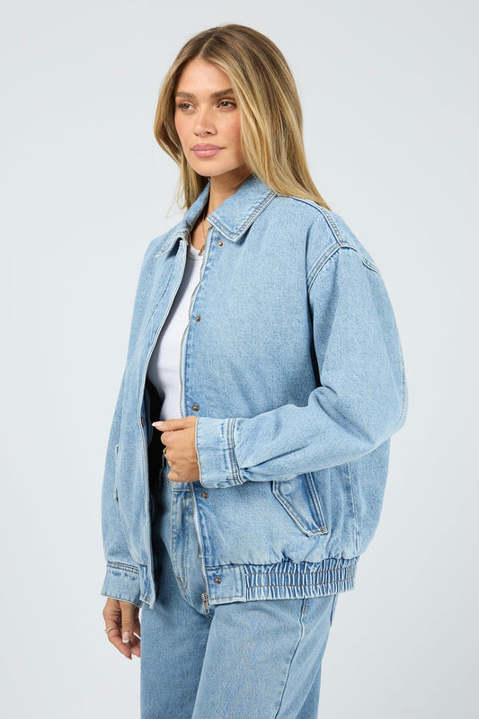 Max Bomber Jacket- Light Blue