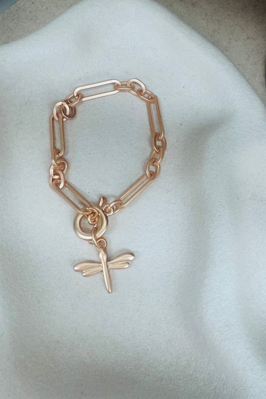 Dragonfly Bracelet- Rose Gold