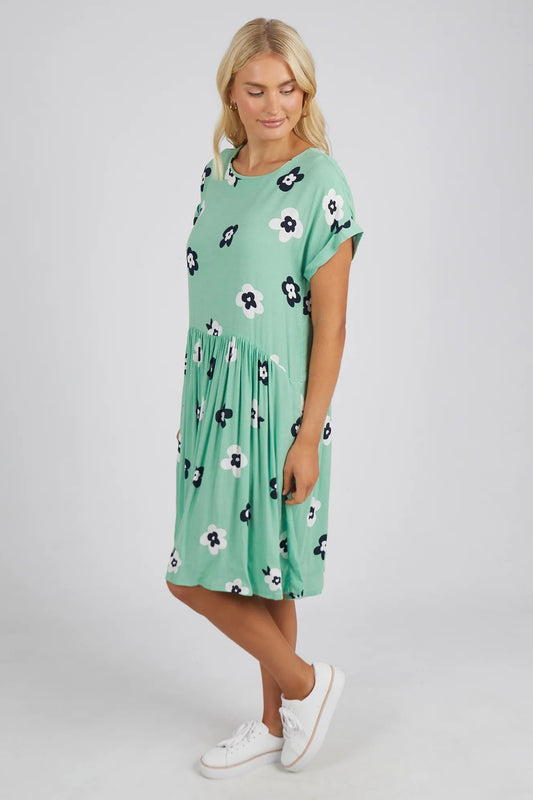 Juno Floral Dress- Green